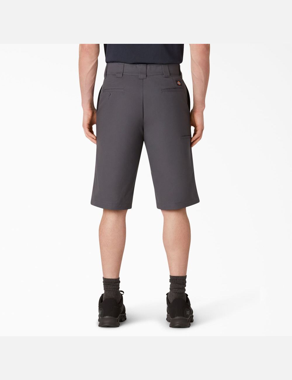 Charcoal Gray Dickies Cooling Active Waist Flat Front Shorts | 625OEQLPY