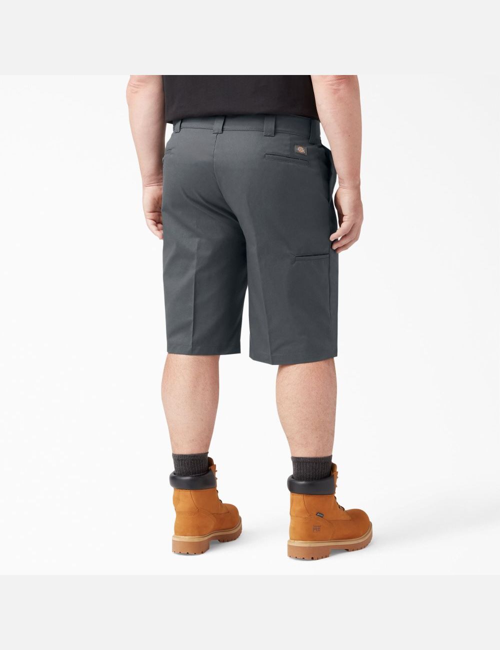 Charcoal Gray Dickies Cooling Active Waist Flat Front Shorts | 625OEQLPY