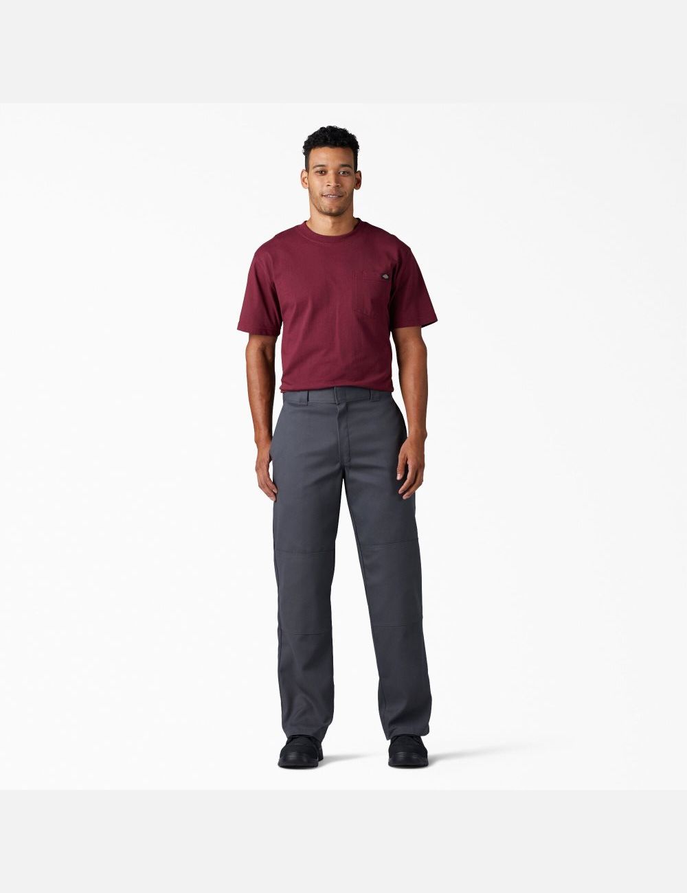 Charcoal Gray Dickies FLEX Loose Double Knee Pants | 740IZHDSG