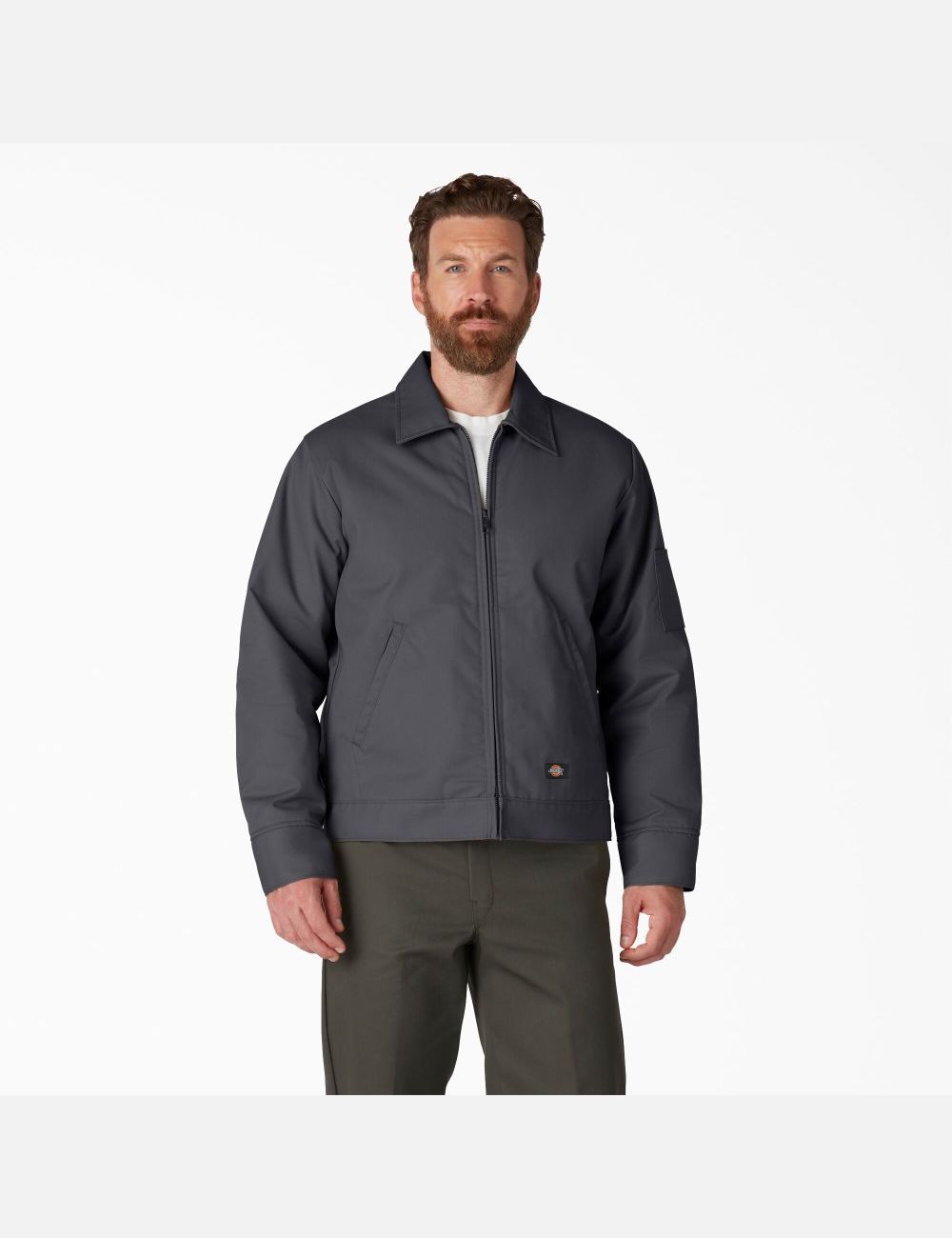 Charcoal Gray Dickies Insulated Eisenhower Coats & Jackets | 491BKSQEC