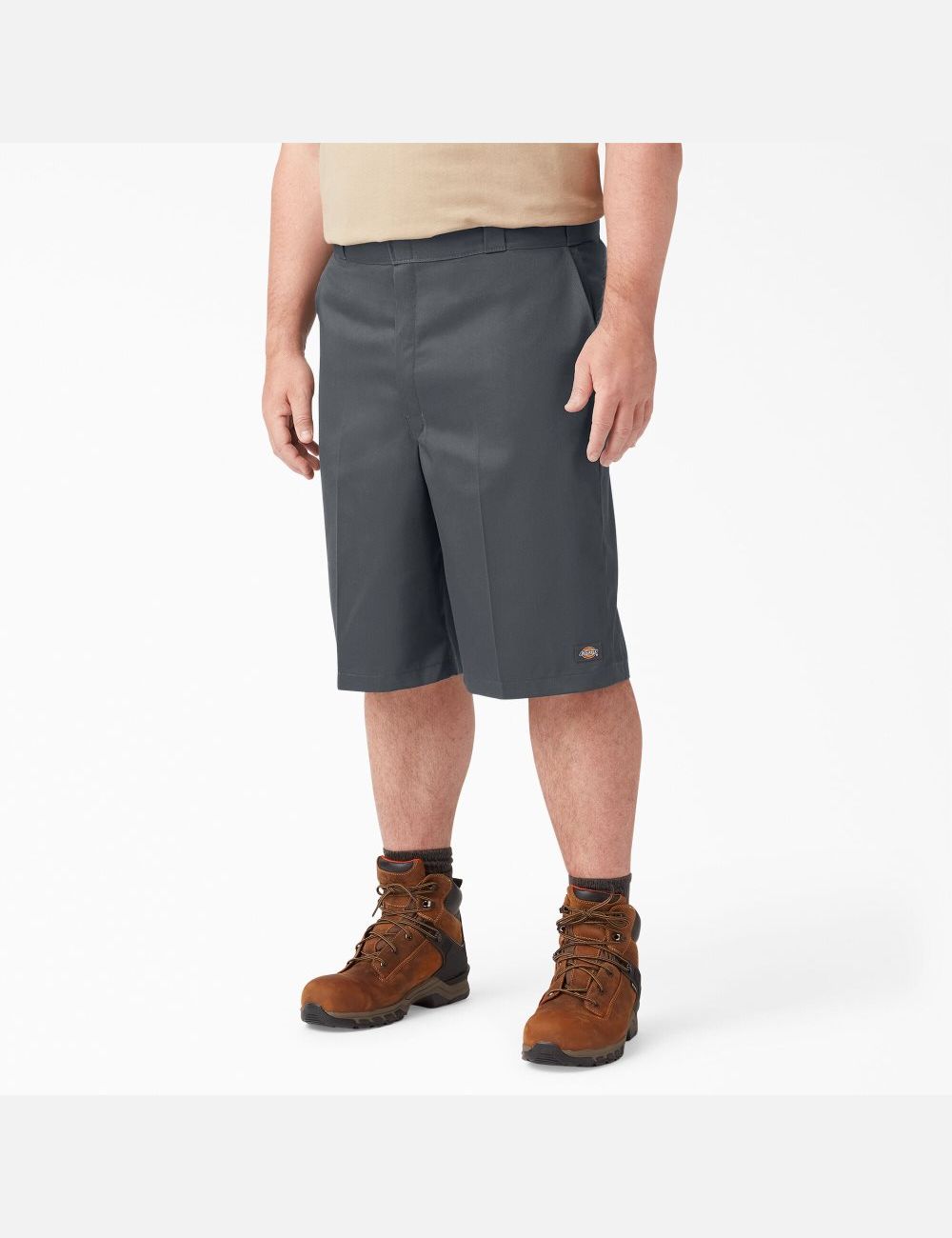 Charcoal Gray Dickies Loose Fit Flat Front Shorts | 753SOTQLB