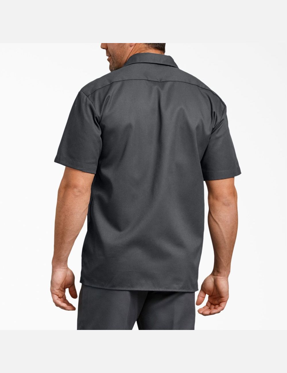 Charcoal Gray Dickies Relaxed Fit Short Sleeve Shirts | 749PZBMIF