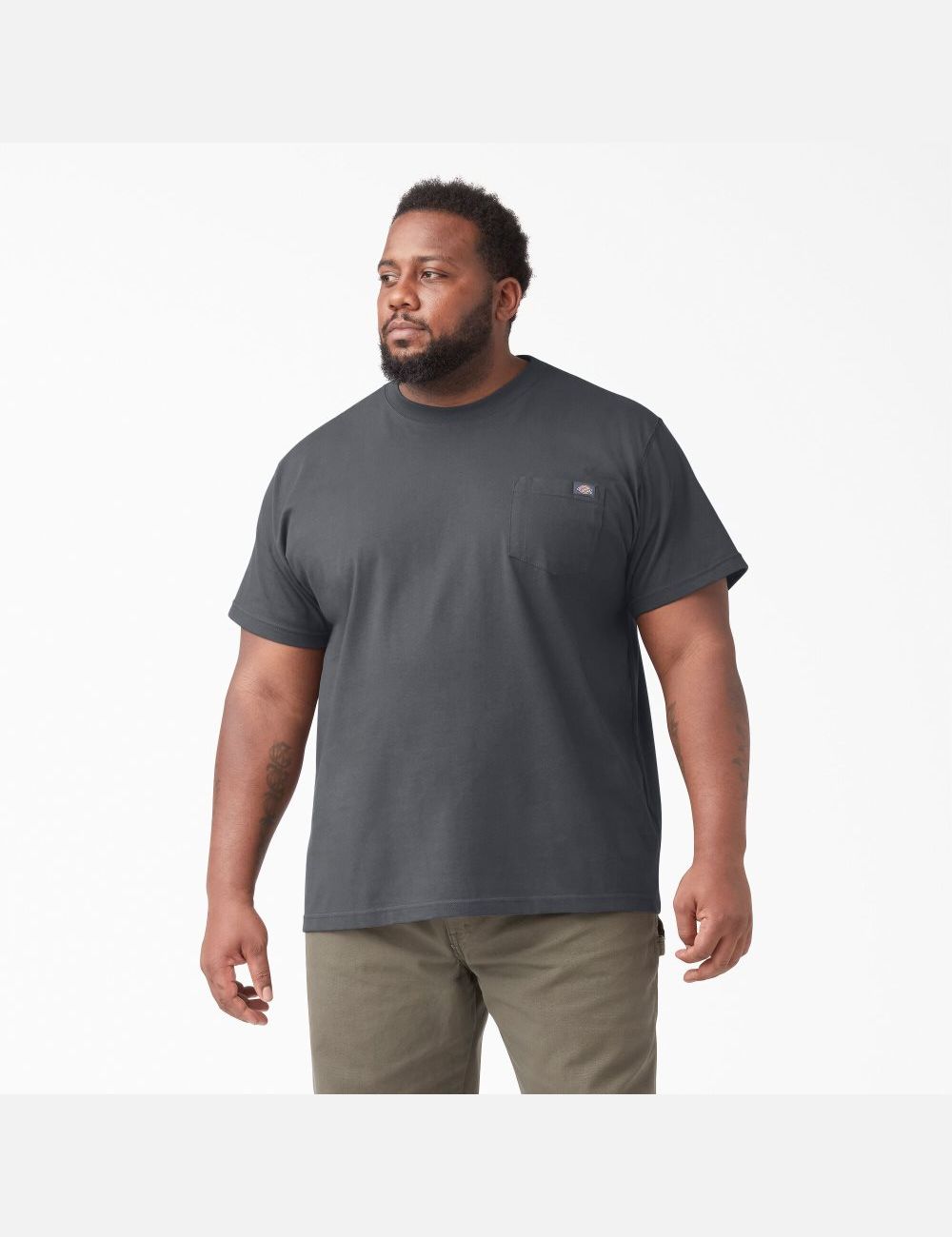 Charcoal Gray Dickies Short Sleeve Heavyweight T-Shirts | 056YWCPUL