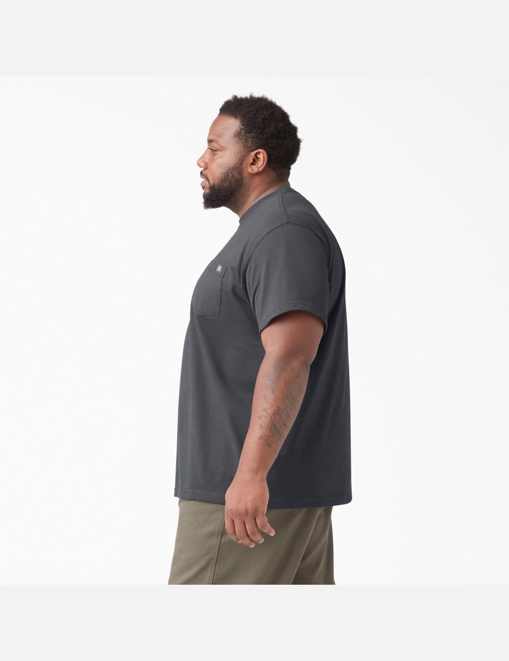 Charcoal Gray Dickies Short Sleeve Heavyweight T-Shirts | 056YWCPUL