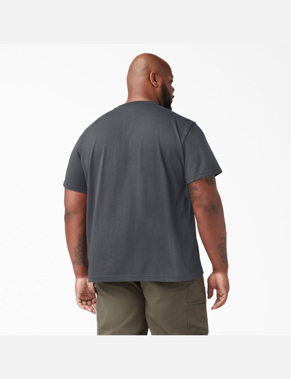 Charcoal Gray Dickies Short Sleeve Heavyweight Henley Shirts | 642LGROTP