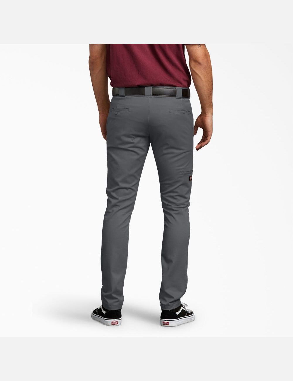 Charcoal Gray Dickies Skinny Fit Straight Leg Double Knee Pants | 465PZOFRW