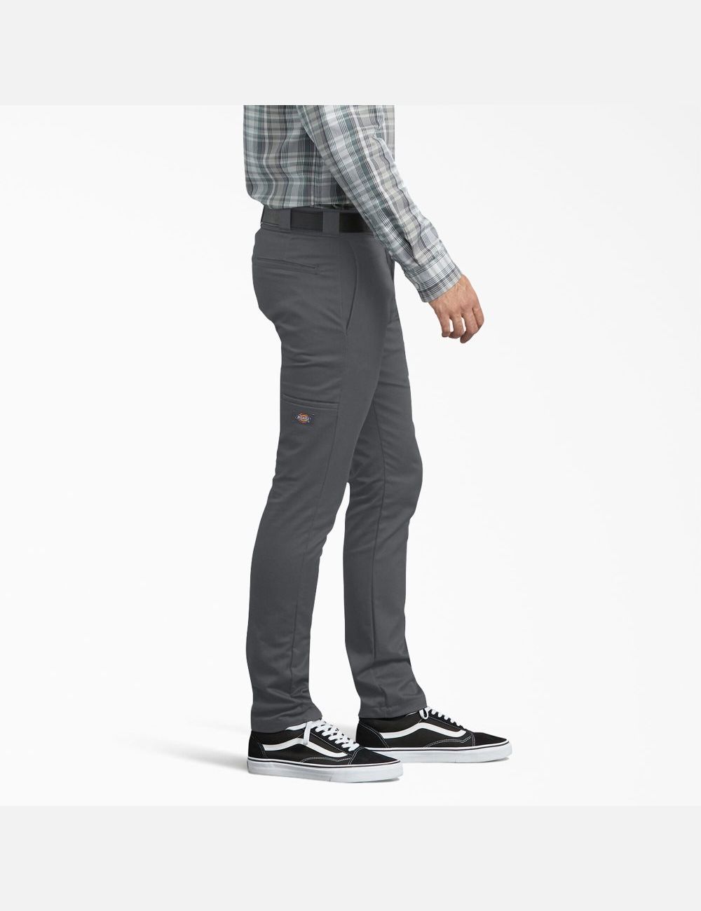 Charcoal Gray Dickies Skinny Fit Straight Leg Work Pants | 513GKNFBE