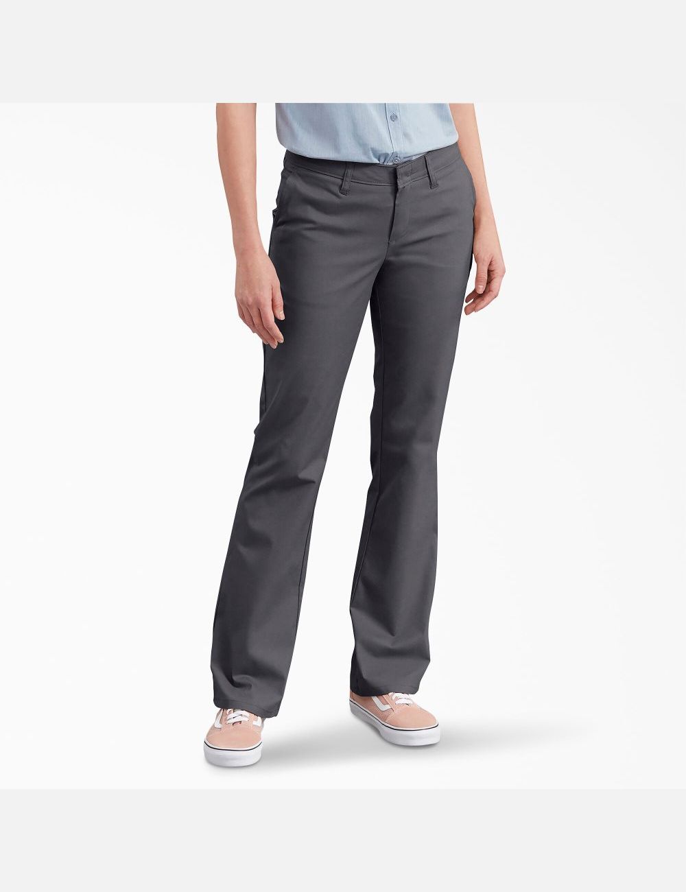 Charcoal Gray Dickies Slim Fit Bootcut Work Pants | 950IZUSRQ