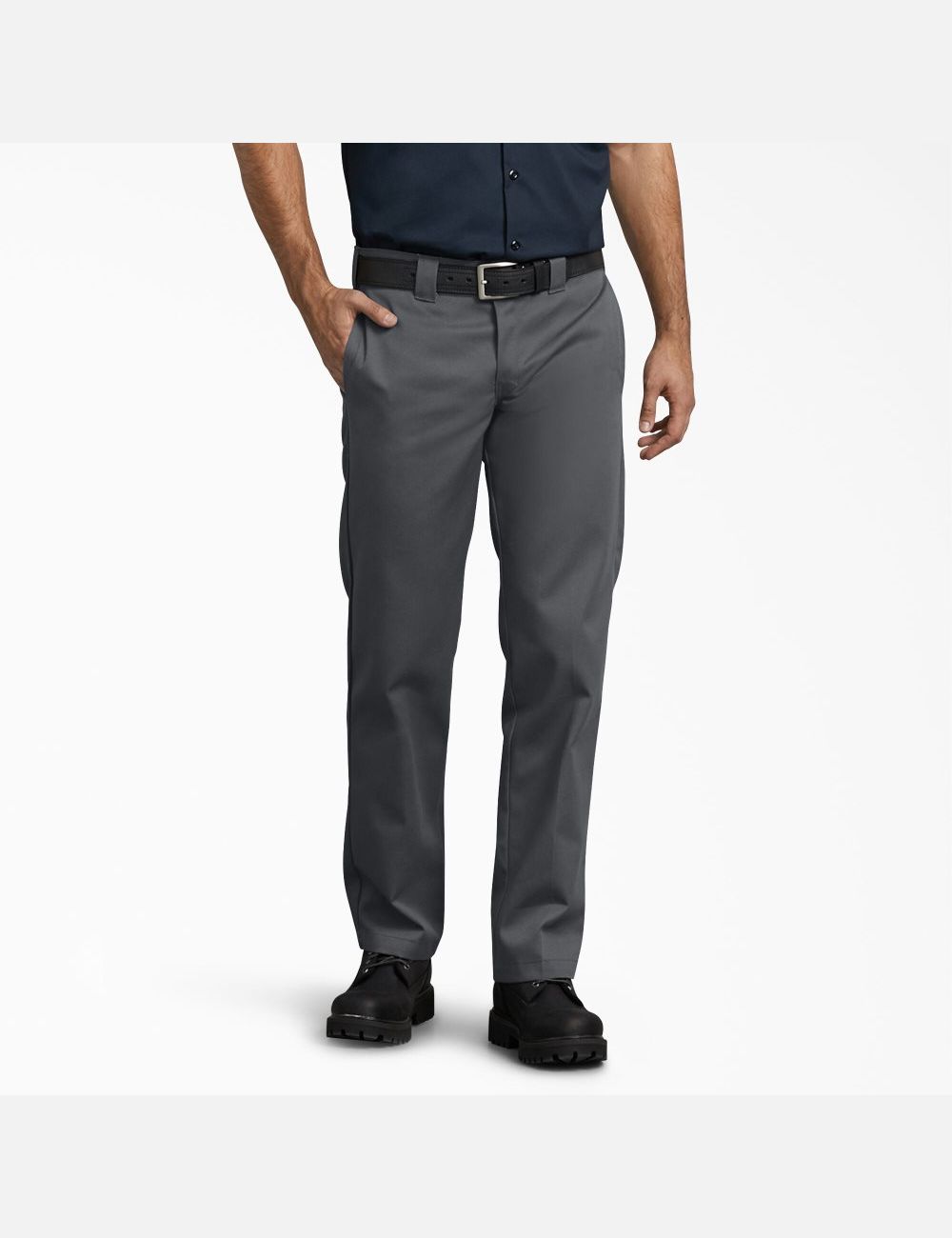 Charcoal Gray Dickies Slim Fit Straight Leg Work Pants | 265OXUJEW