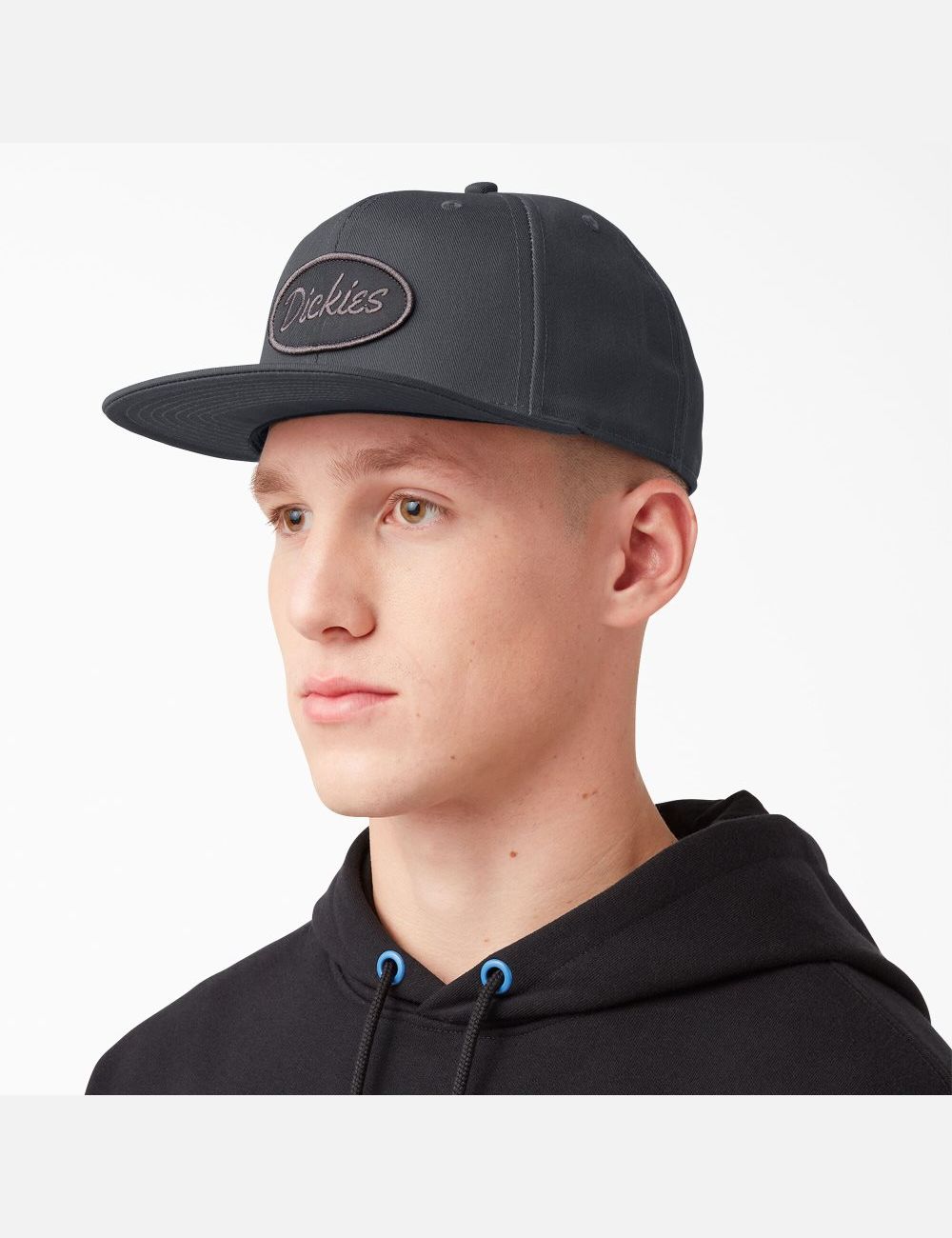 Charcoal Gray Dickies Twill Flat Bill Hats | 251JQILVU