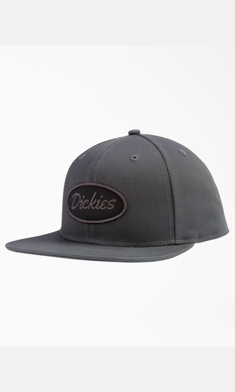 Charcoal Gray Dickies Twill Flat Bill Hats | 251JQILVU