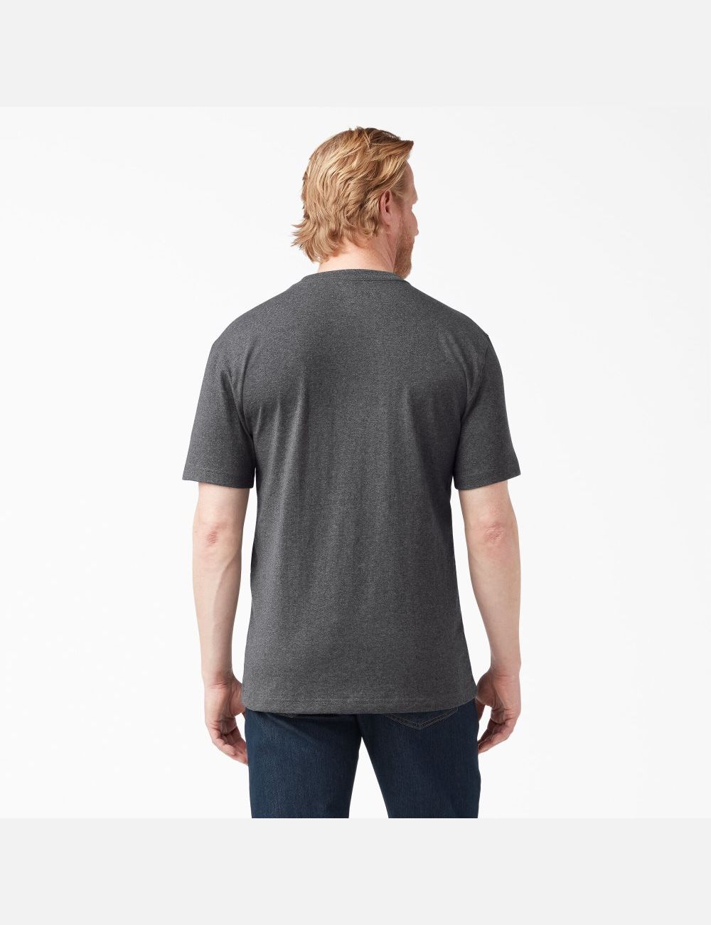 Charcoal Gray Heather Dickies Short Sleeve Heavyweight Heathered T-Shirts | 247AVWLME