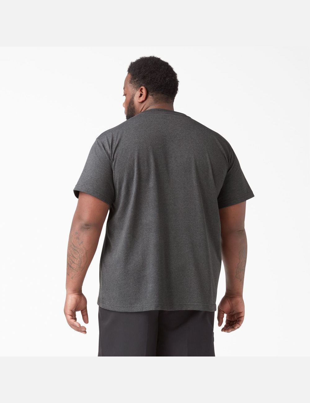 Charcoal Gray Heather Dickies Short Sleeve Heavyweight Heathered T-Shirts | 247AVWLME