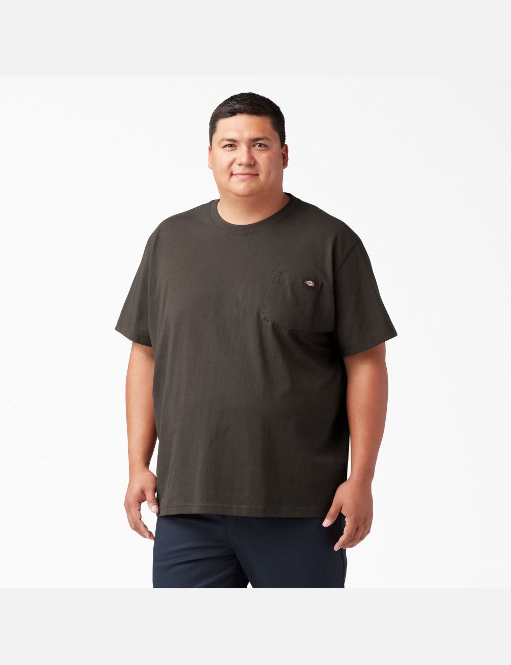 Chocolate Brown Dickies Short Sleeve Heavyweight T-Shirts | 138TLECJU