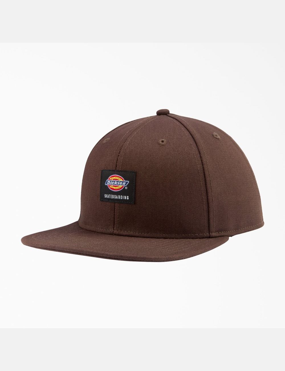 Chocolate Brown Dickies Skateboarding Flat Bill Hats | 169XYBGCD