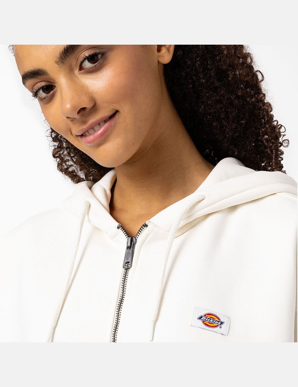 Cream Dickies Oakport Zip Hoodies | 603CMABNZ