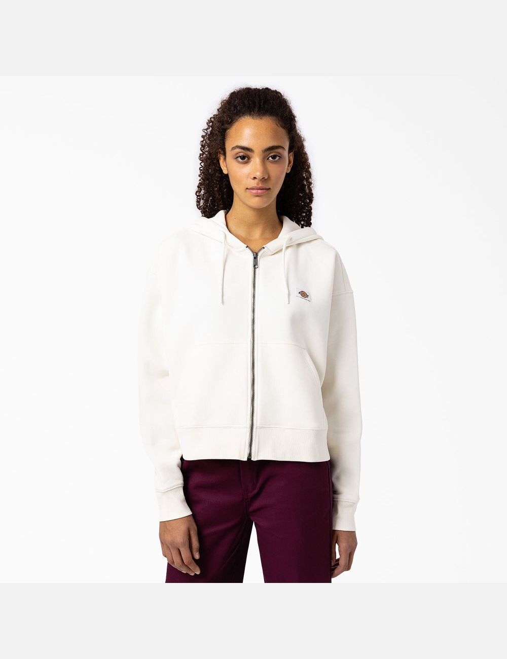 Cream Dickies Oakport Zip Hoodies | 603CMABNZ