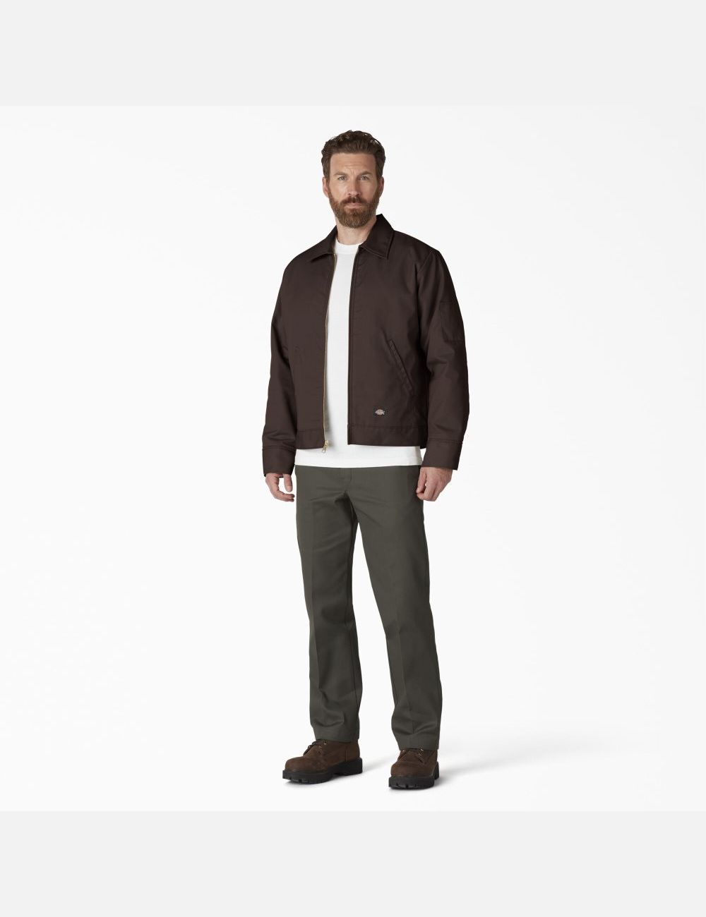 Dark Brown Dickies Insulated Eisenhower Coats & Jackets | 514PWTMDG