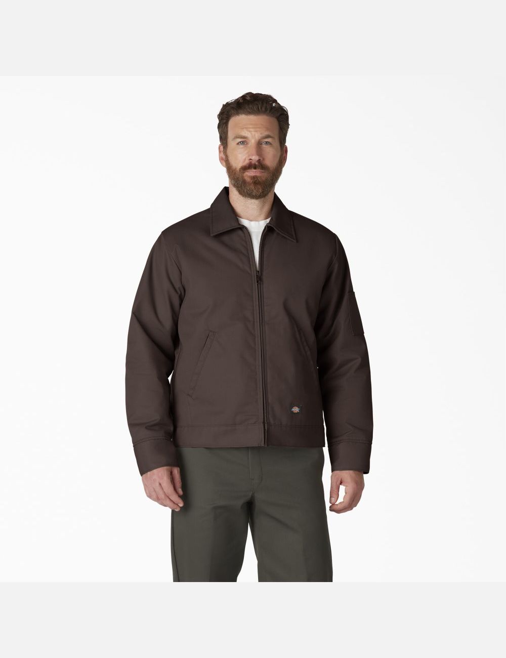 Dark Brown Dickies Insulated Eisenhower Coats & Jackets | 514PWTMDG