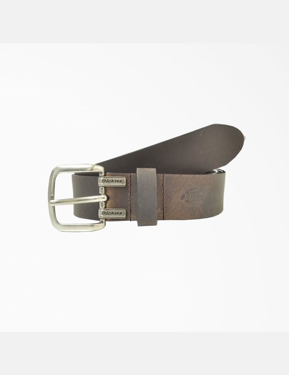 Dark Brown Dickies Leather Cut Edge Belts & Suspenders | 267KQFRPS