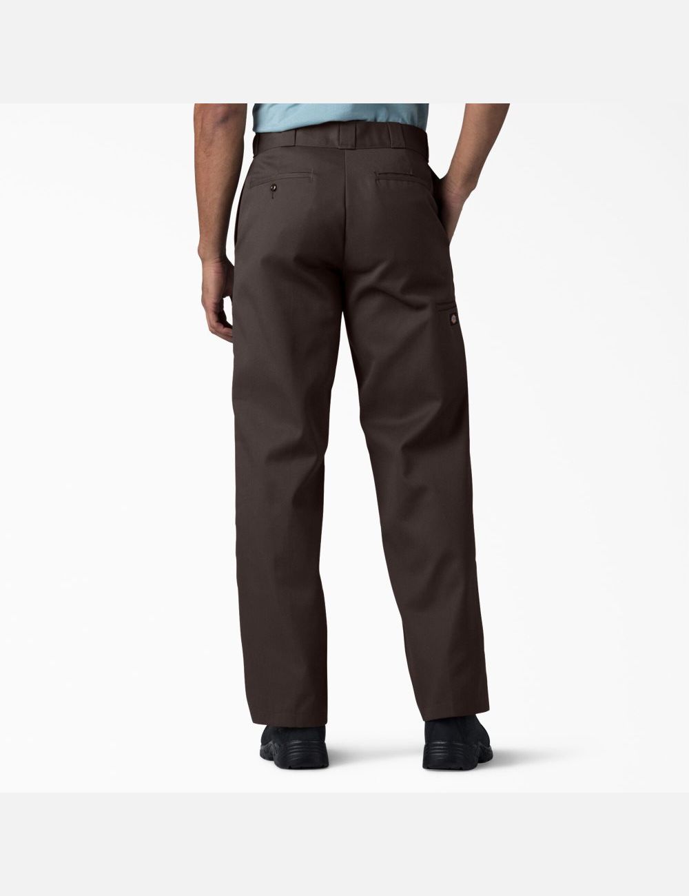 Dark Brown Dickies Loose Double Knee Pants | 916VJQPGF