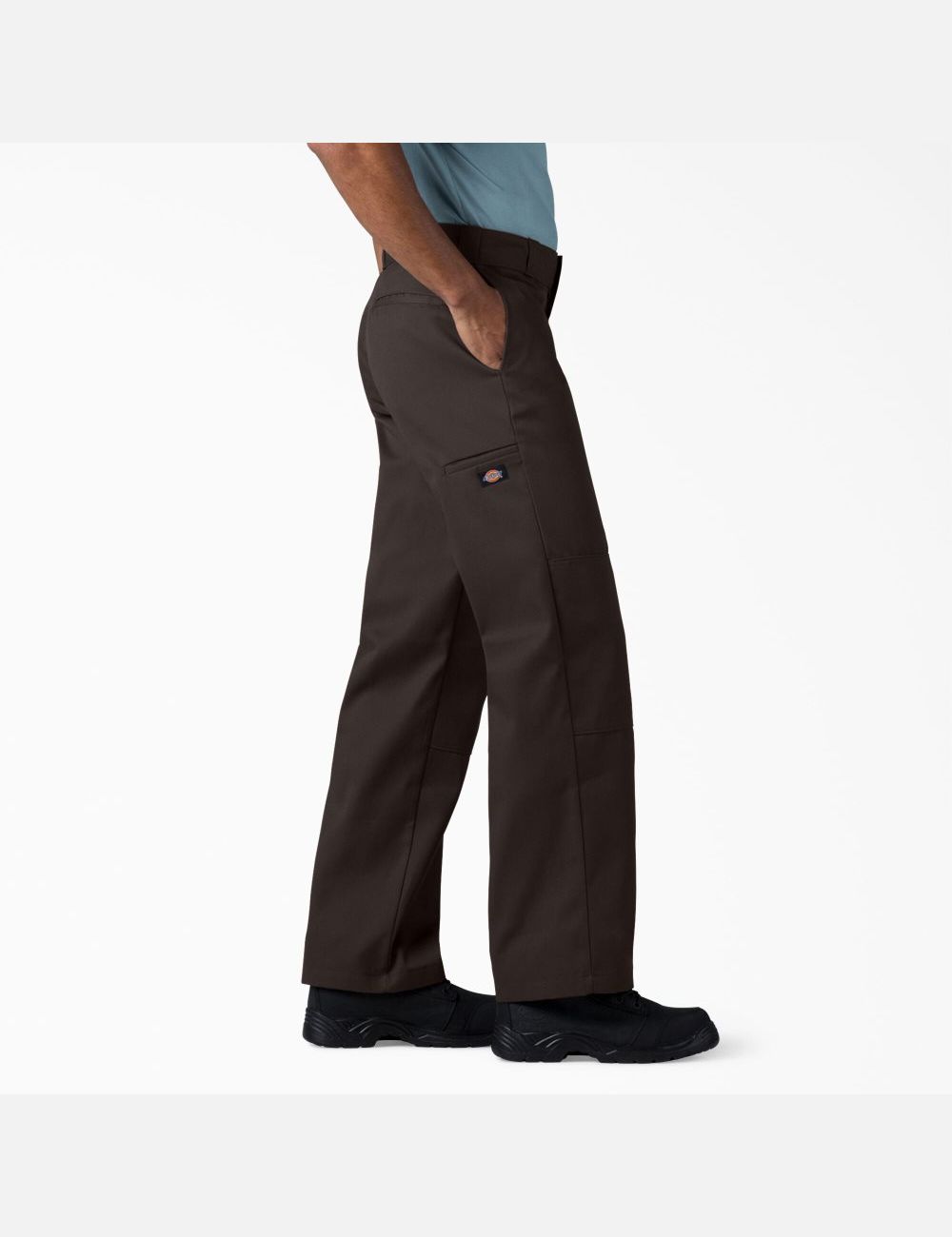 Dark Brown Dickies Loose Double Knee Pants | 916VJQPGF