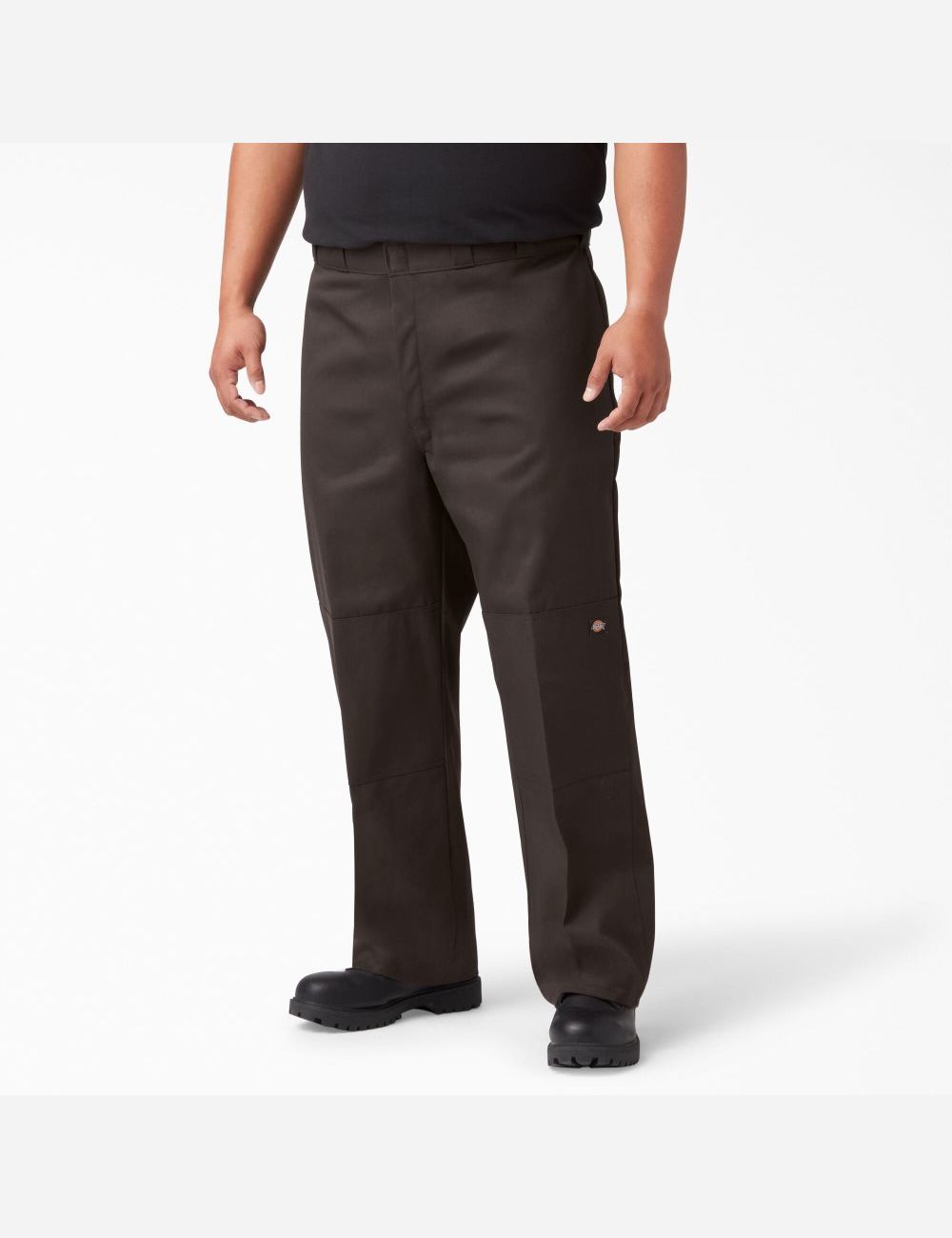 Dark Brown Dickies Loose Double Knee Pants | 916VJQPGF