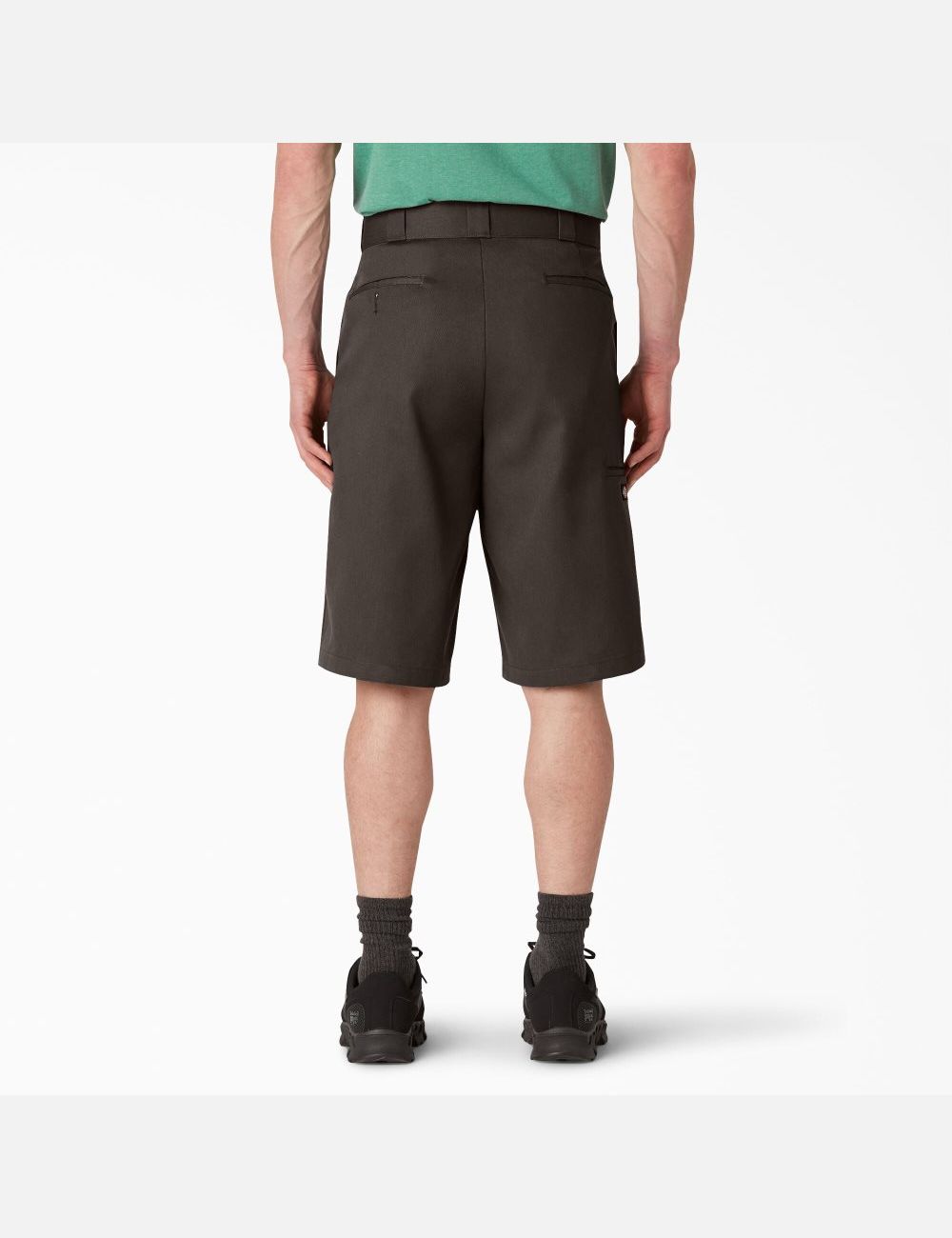 Dark Brown Dickies Loose Fit Flat Front Shorts | 501GBDFZU