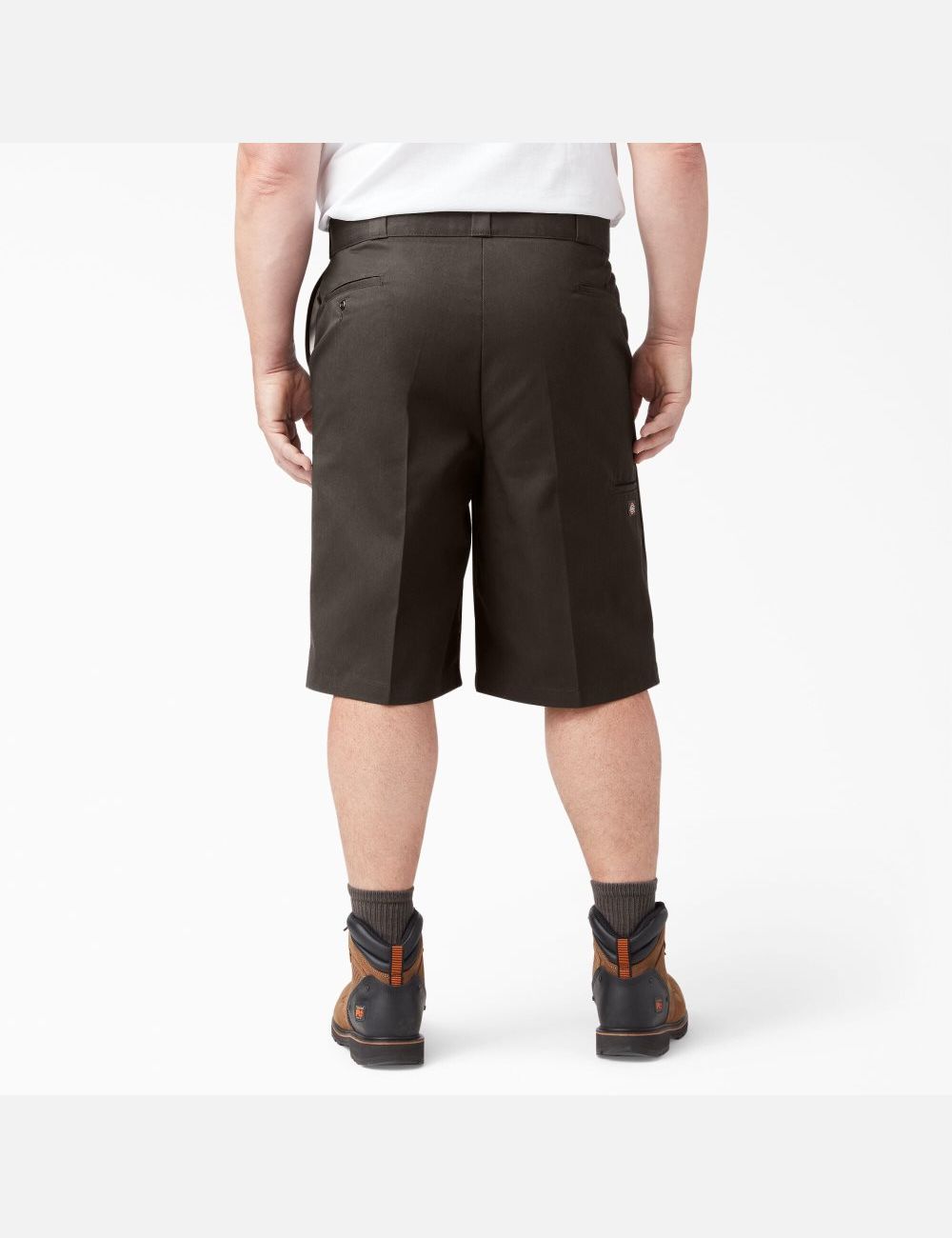 Dark Brown Dickies Loose Fit Flat Front Shorts | 501GBDFZU