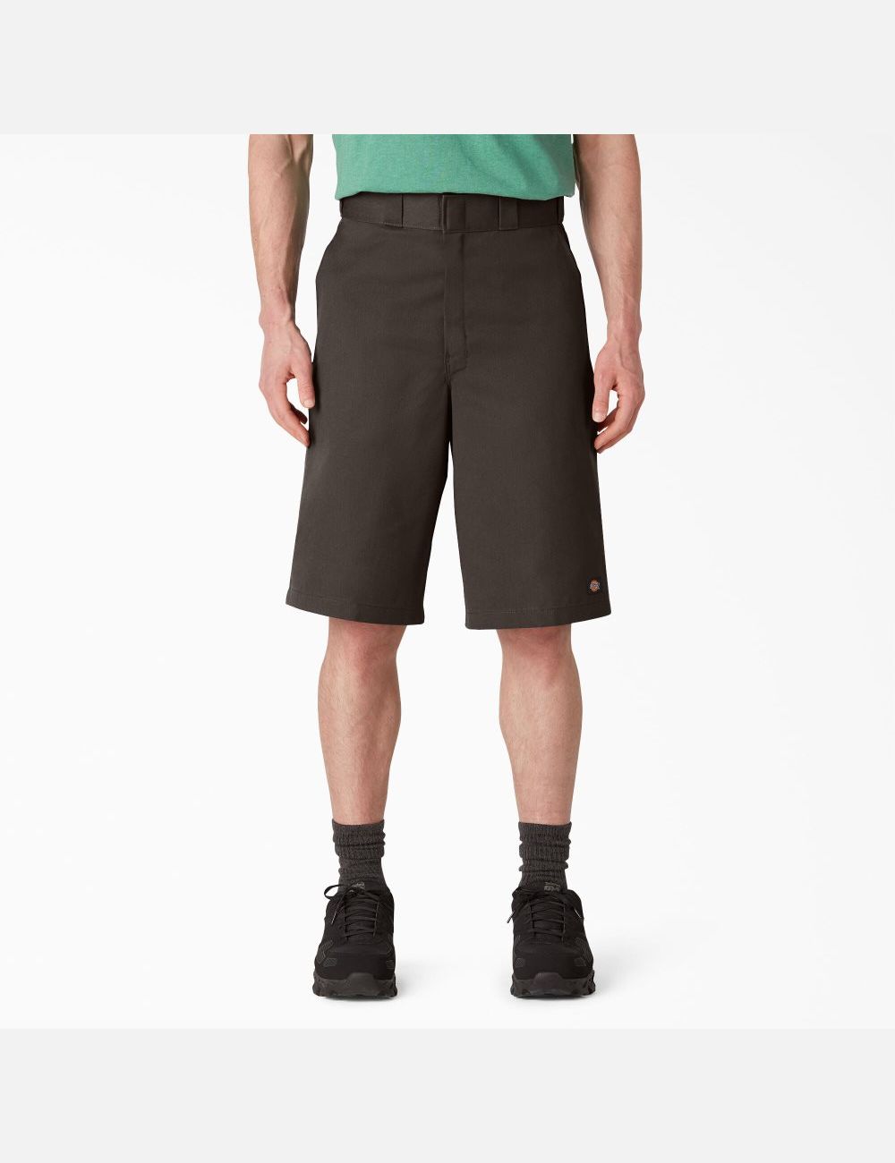 Dark Brown Dickies Loose Fit Flat Front Shorts | 501GBDFZU