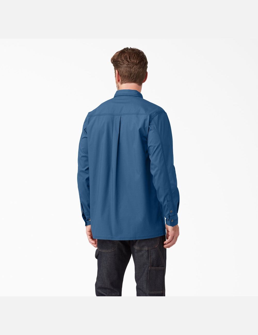 Dark Denim Dickies DuraTech Ranger Ripstop Work Shirts | 367RKHGZM