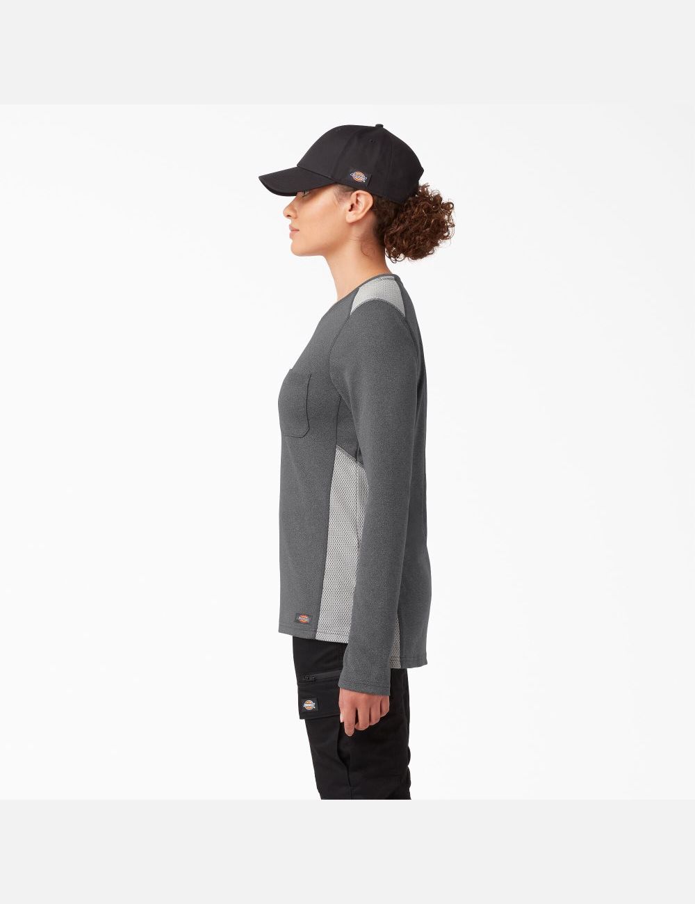 Dark Gray Heather Dickies Temp-iQ 365 Long Sleeve T-Shirts | 372VLOGZC