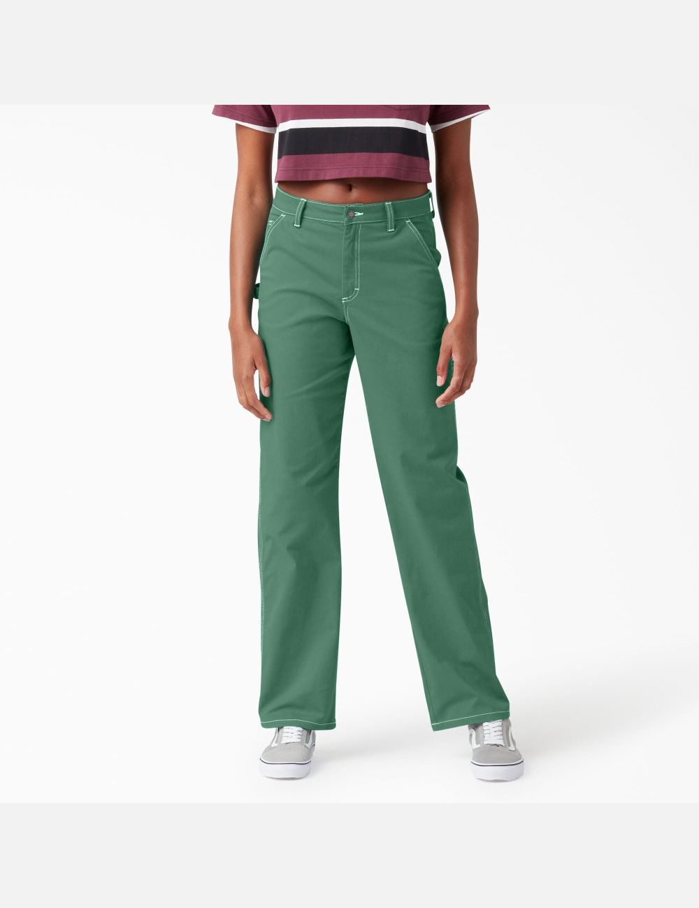 Dark Ivy Dickies High Waisted Carpenter Pants | 609VHOQZP