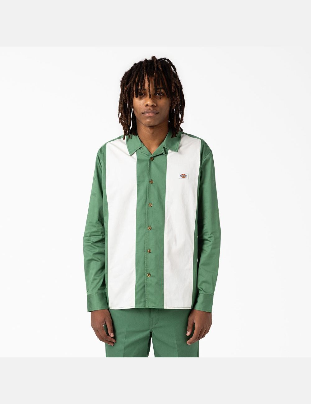 Dark Ivy Dickies Westover Long Sleeve Shirt Button Up | 754KYCHMZ