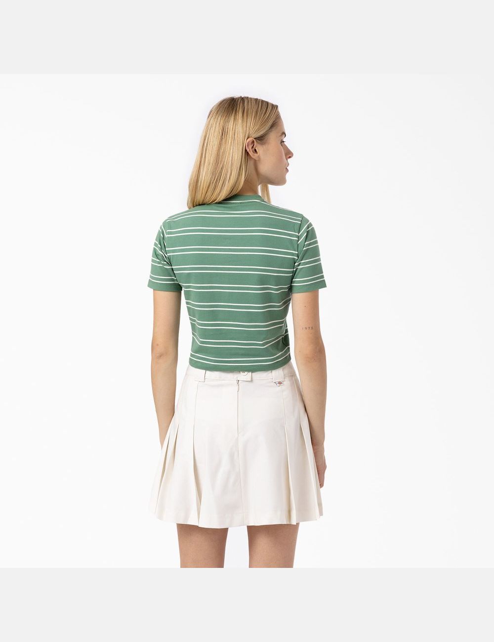 Dark Ivy Dickies Westover Stripe Short Sleeve T-Shirts | 743WQLMOA