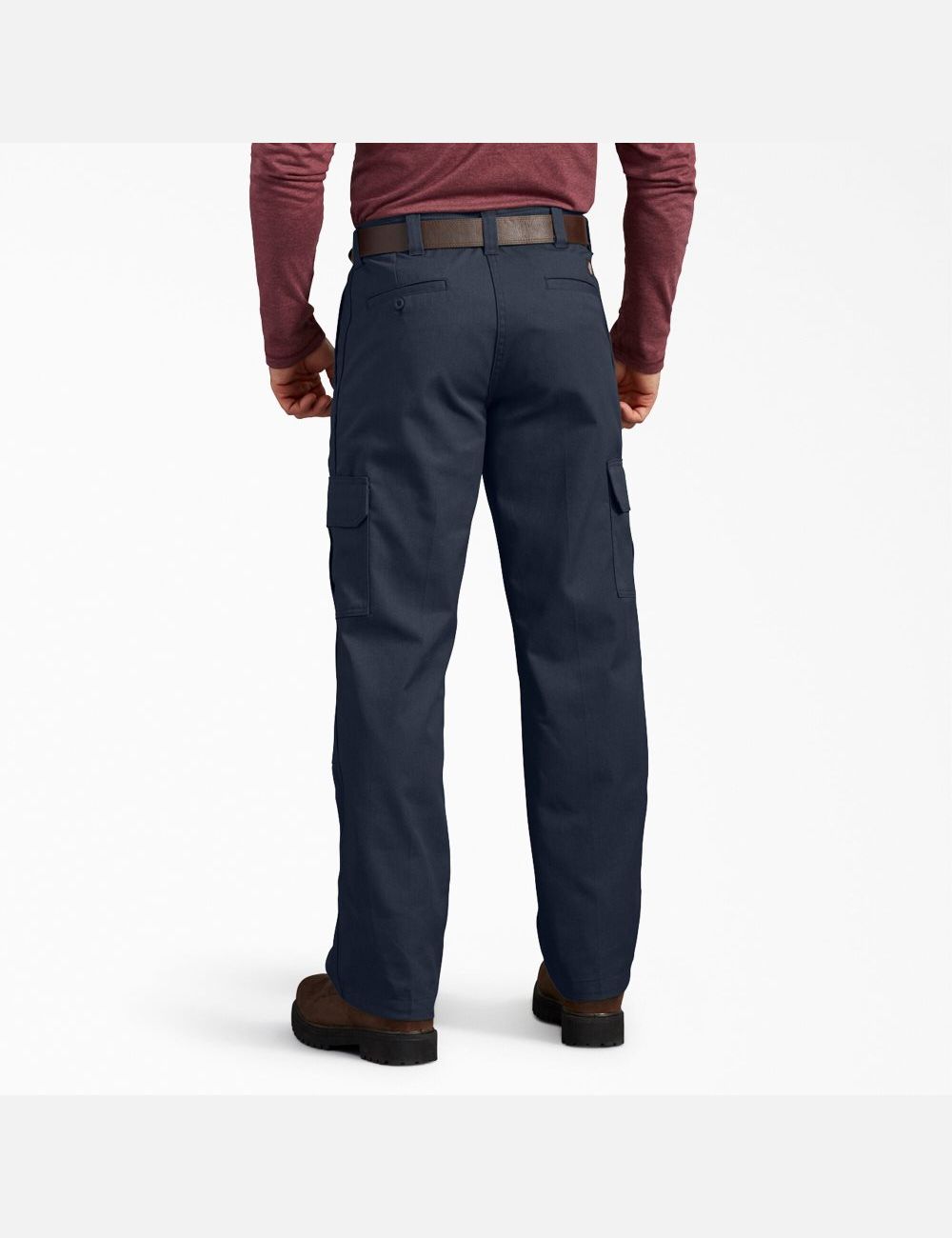 Dark Navy Dickies Active Waist Regular Cargo Pants | 048FILMVY