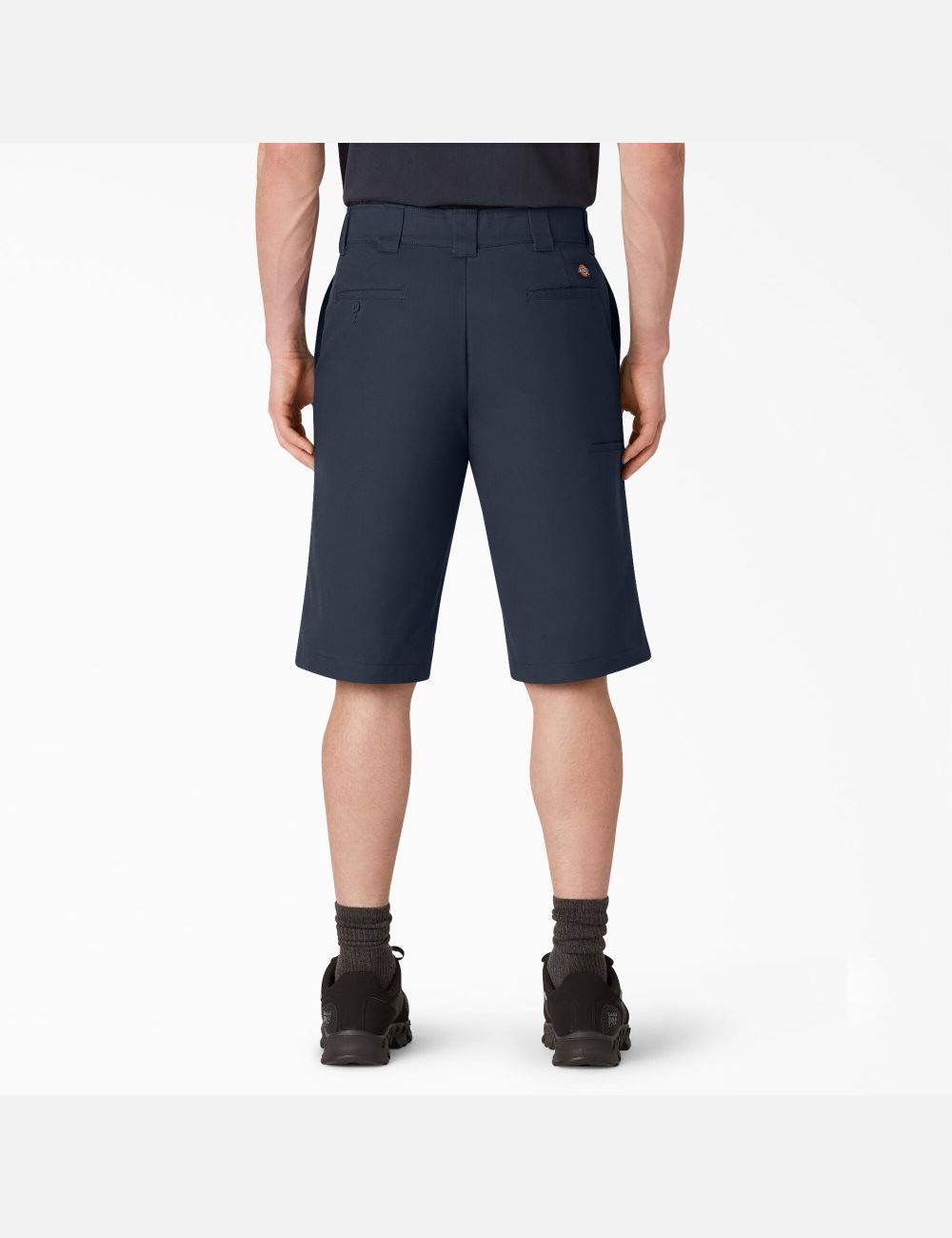 Dark Navy Dickies Cooling Active Waist Flat Front Shorts | 024ULIJPB