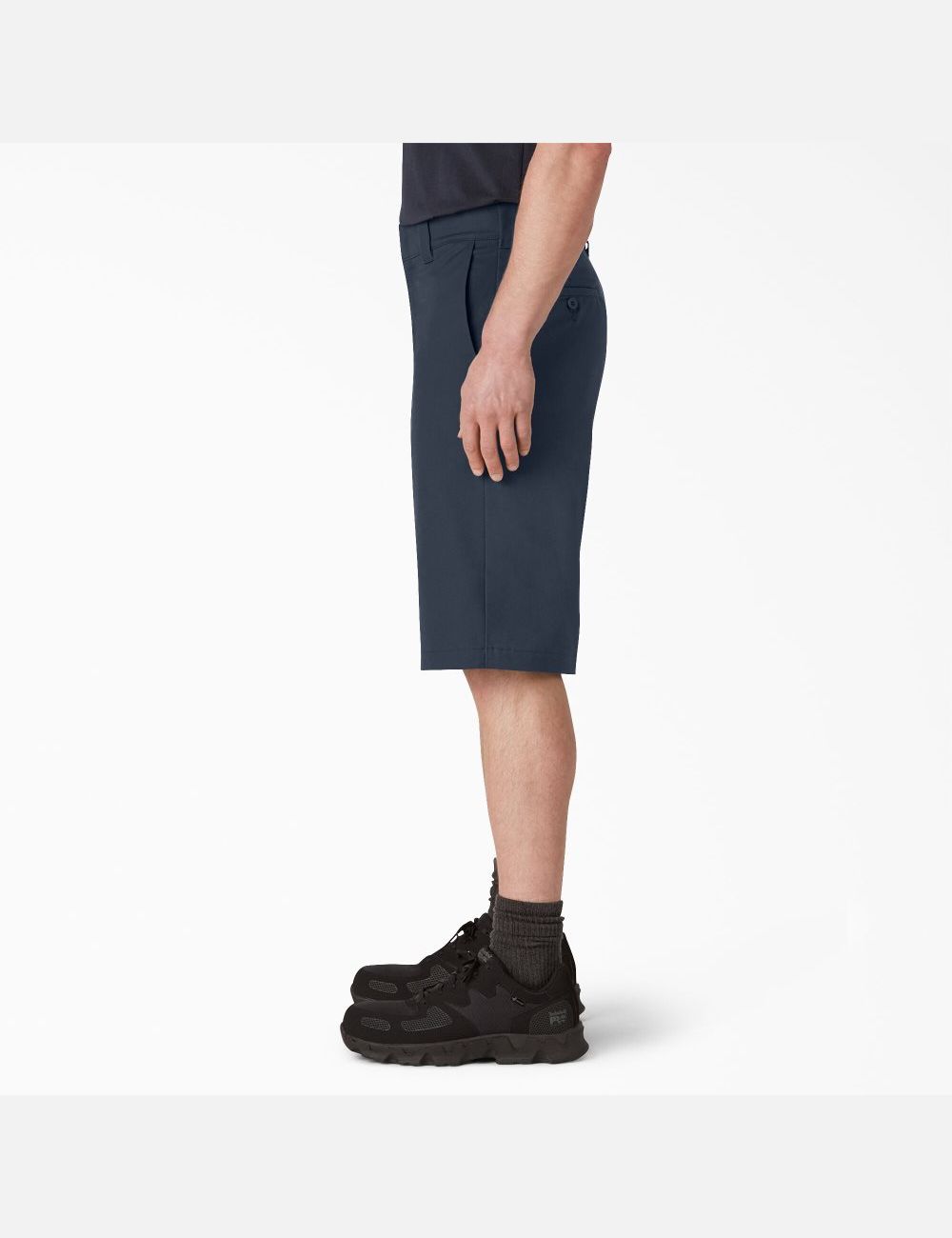 Dark Navy Dickies Cooling Active Waist Flat Front Shorts | 024ULIJPB