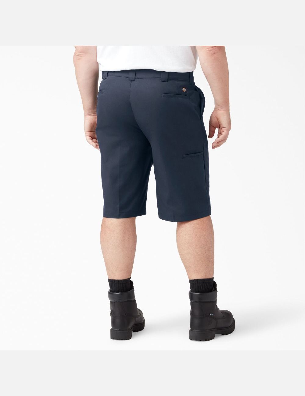 Dark Navy Dickies Cooling Active Waist Flat Front Shorts | 024ULIJPB