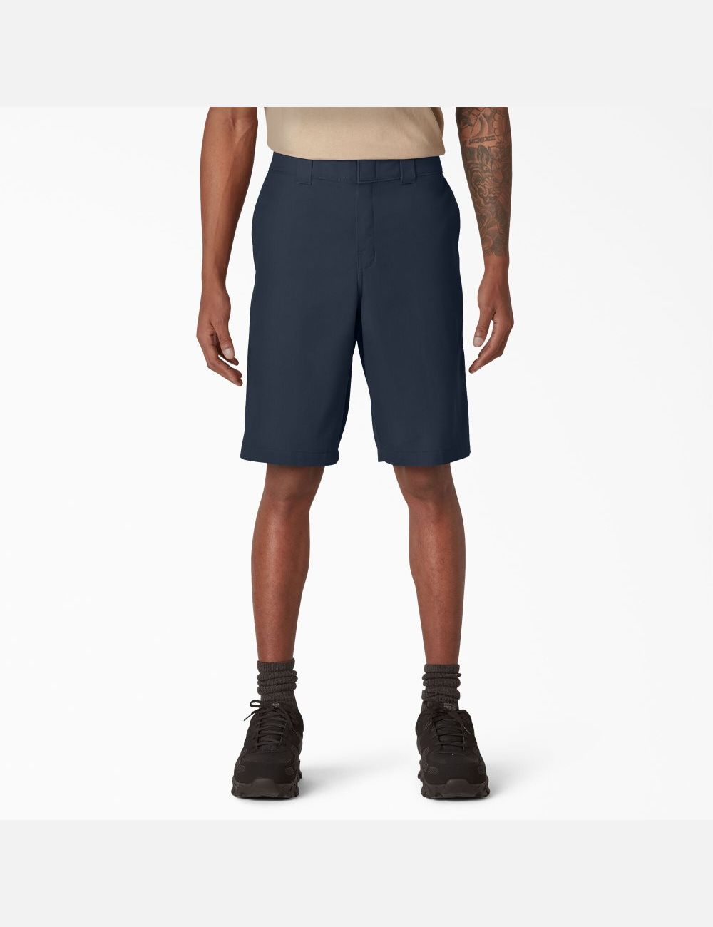 Dark Navy Dickies Cooling Active Waist Shorts | 870ZVLCMK