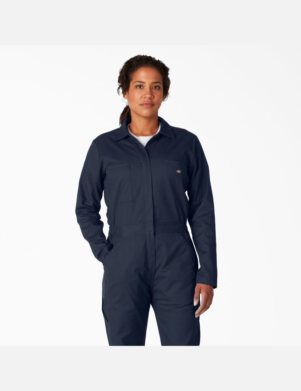 Dark Navy Dickies Cooling Long Sleeve Coveralls | 163GZXTSJ