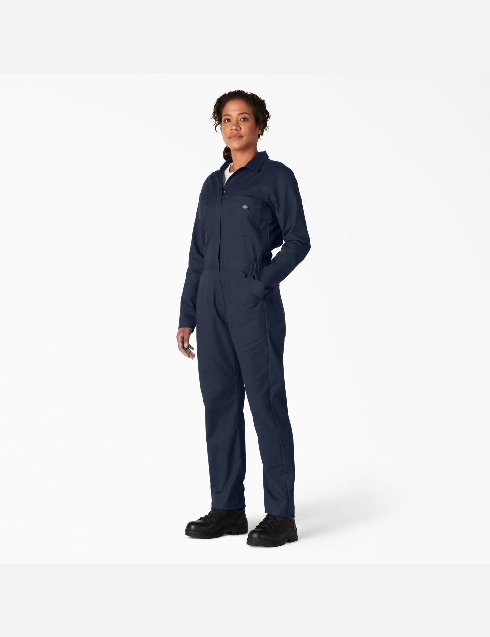 Dark Navy Dickies Cooling Long Sleeve Coveralls | 163GZXTSJ