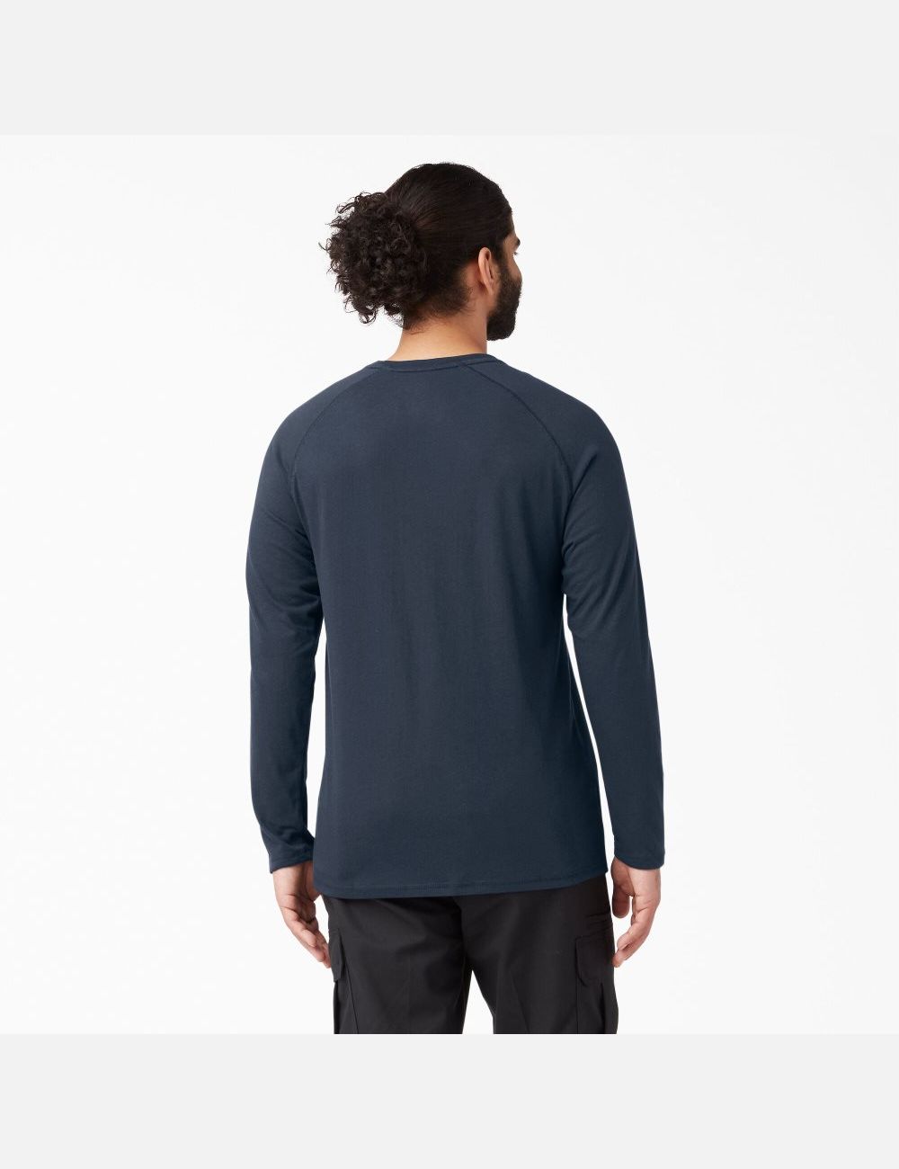 Dark Navy Dickies Cooling Long Sleeve Shirts | 275HWJZIN