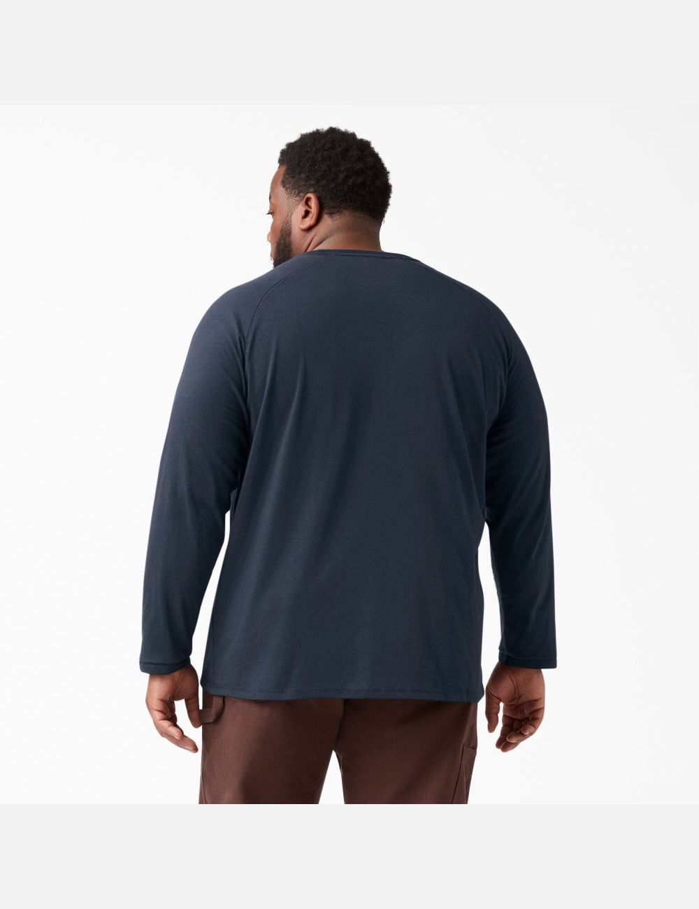 Dark Navy Dickies Cooling Long Sleeve Shirts | 275HWJZIN