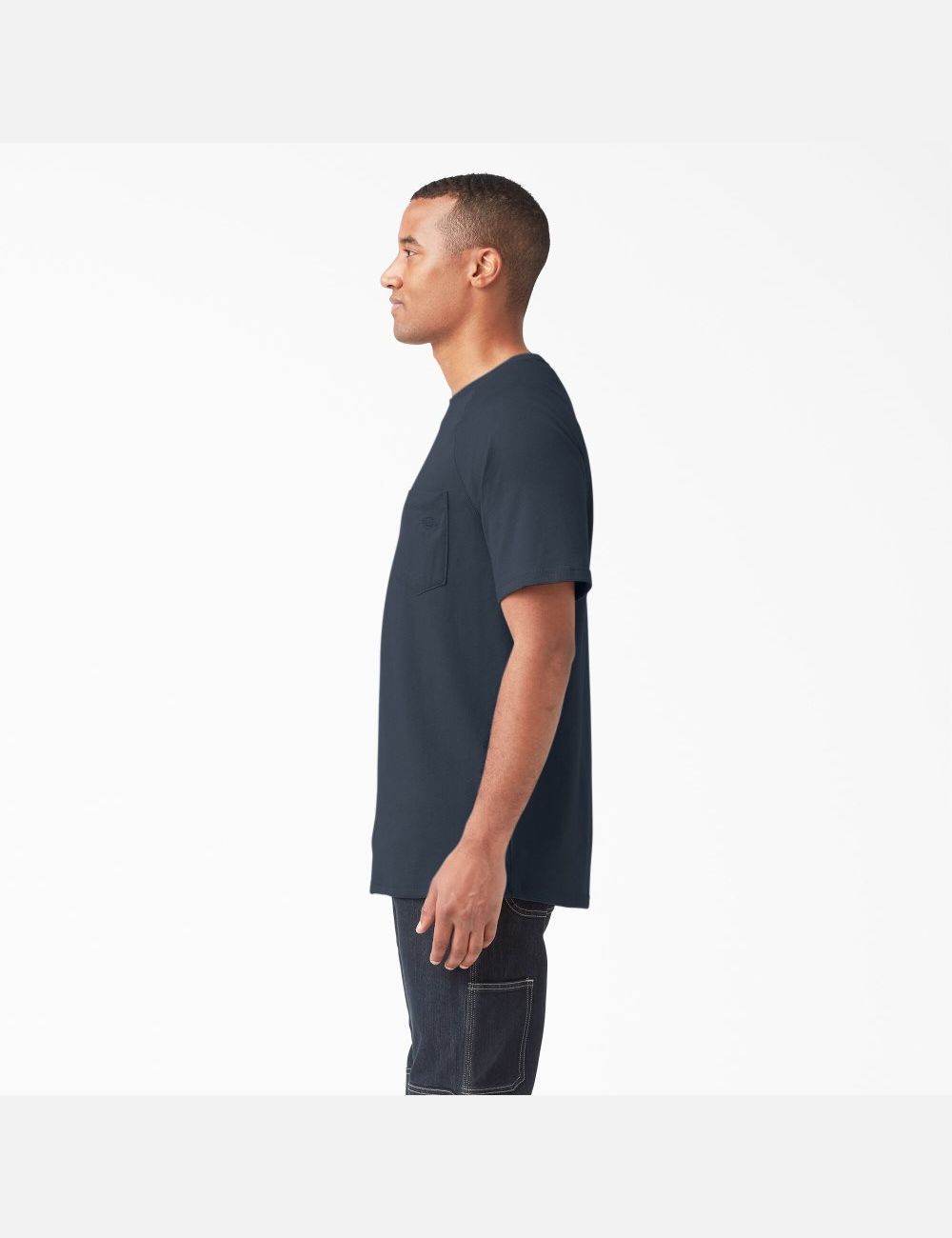 Dark Navy Dickies Cooling Short Sleeve Shirts | 517XWTJKL