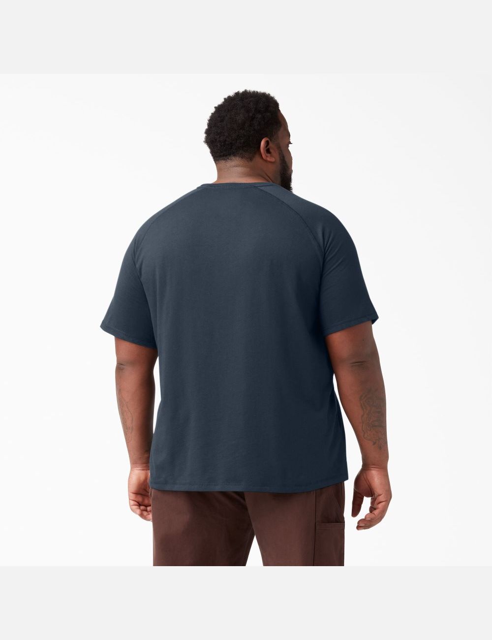 Dark Navy Dickies Cooling Short Sleeve Shirts | 517XWTJKL