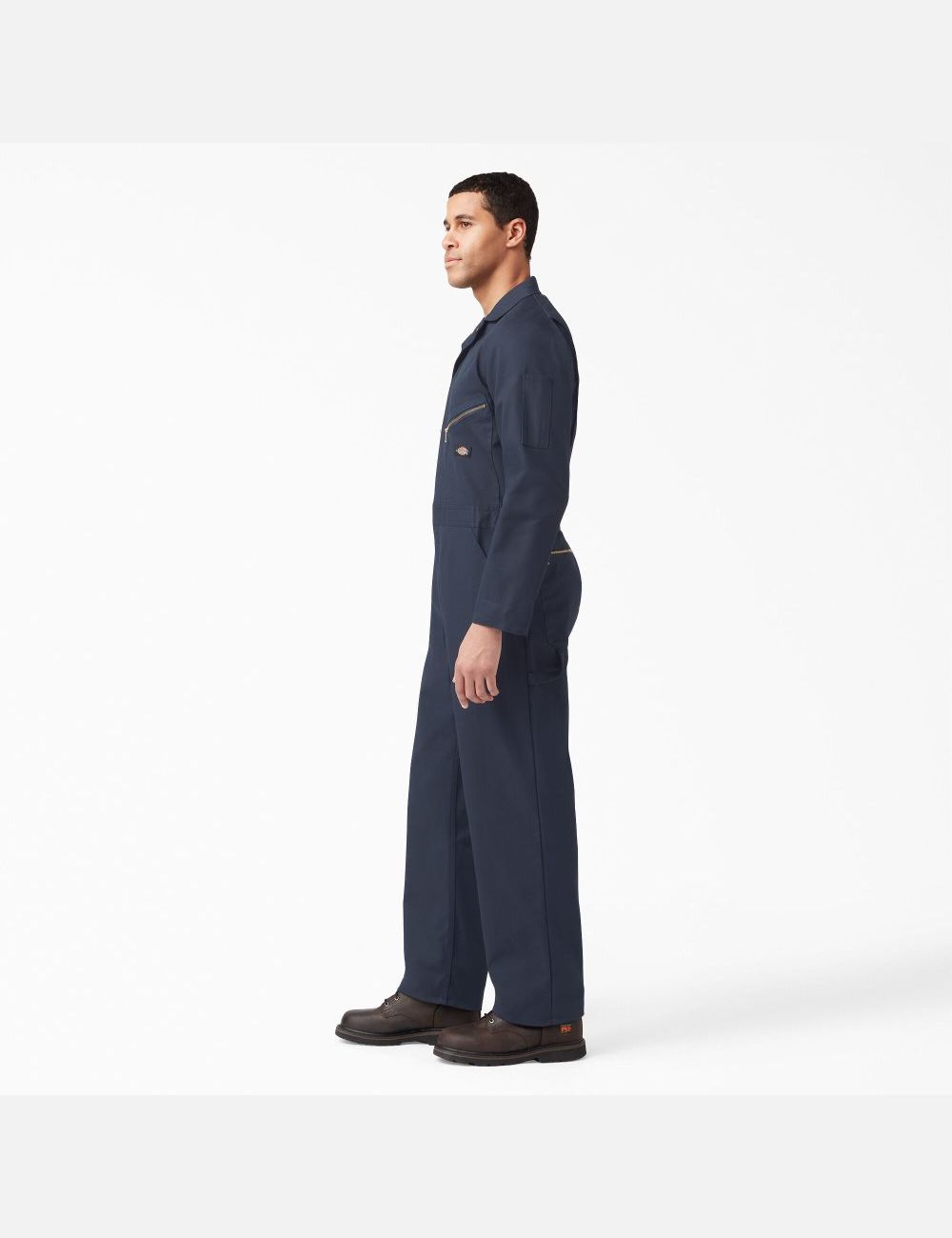 Dark Navy Dickies Deluxe Blended Long Sleeve Coveralls & Overalls | 134JTXBYM