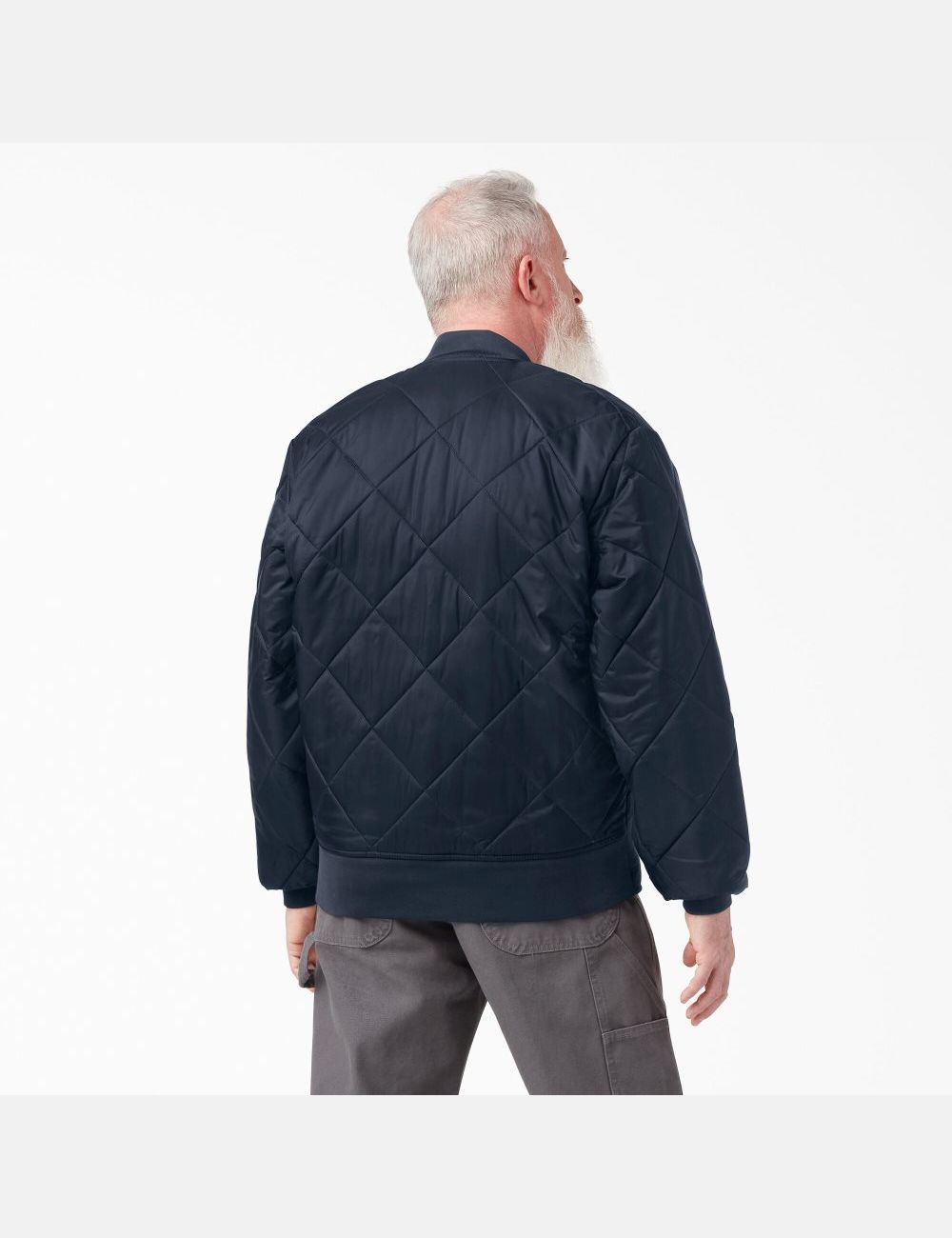 Dark Navy Dickies Diamond Quilted Coats & Jackets | 379VJXGPE