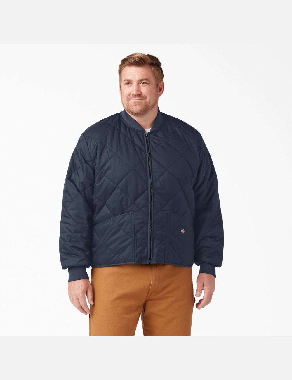 Dark Navy Dickies Diamond Quilted Coats & Jackets | 379VJXGPE