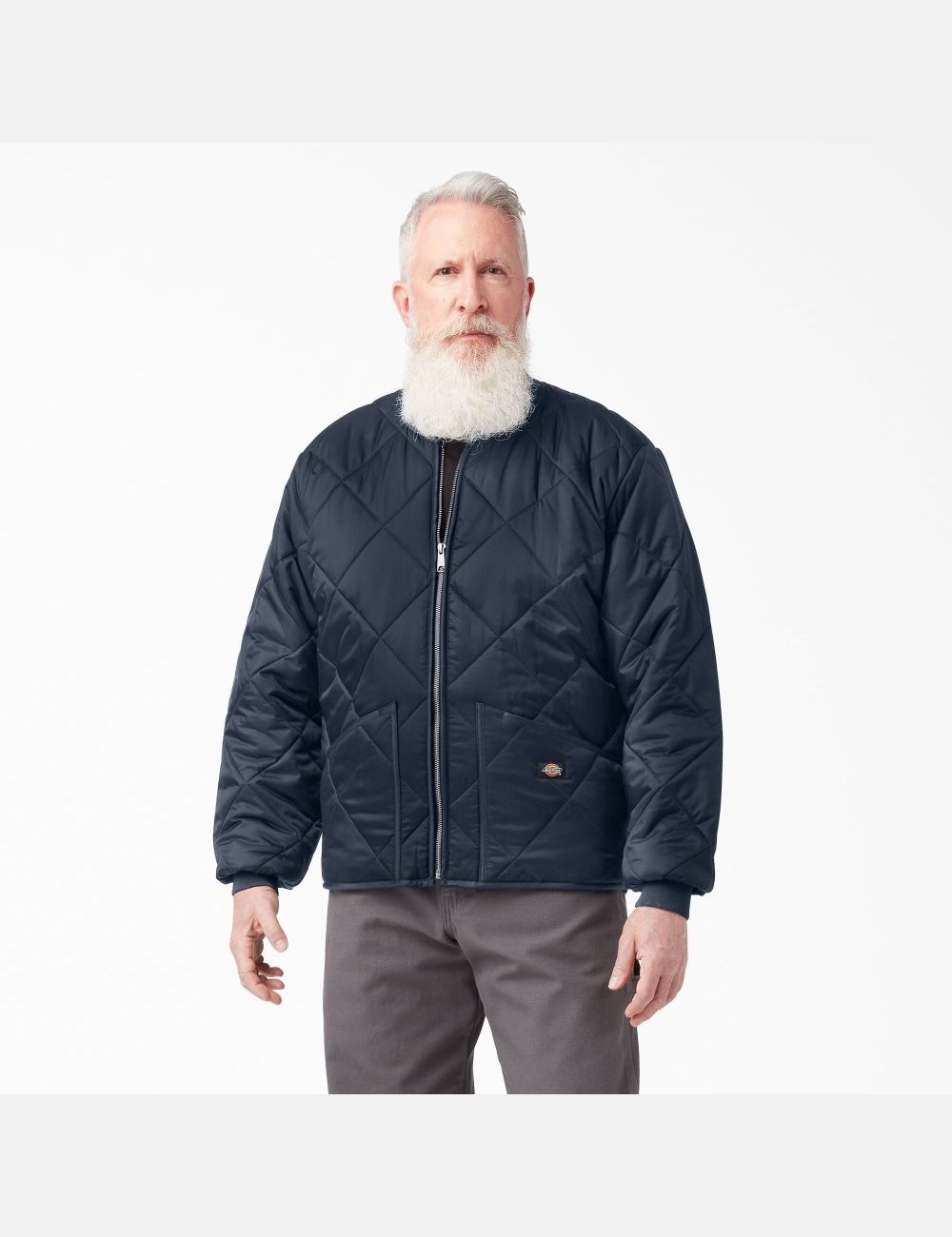 Dark Navy Dickies Diamond Quilted Coats & Jackets | 379VJXGPE